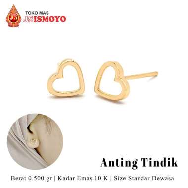 Anting Emas Tindik 10 Karat Gladys J5 Ismoyo