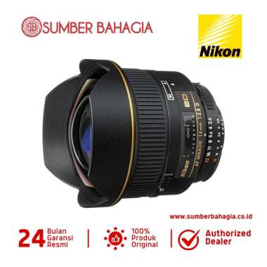 Sumber Bahagia - Nikon AF Nikkor 14mm f-2.8D ED Lensa Kamera NEW Black