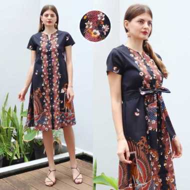 Evercloth Wini Dress Batik Wanita Dress Wanita Batik Couple Dress Pita XL