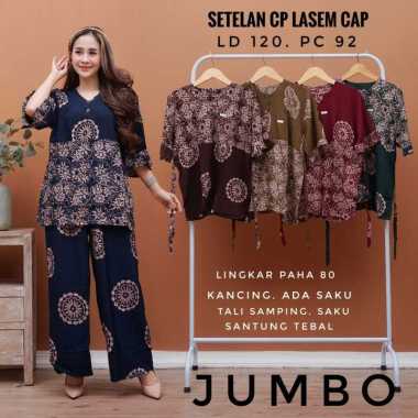Setelan Batik CP Cap Jumbo Rayon shantung super tebal premium setelan wanita terbaru batik cap