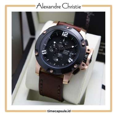 Jam Tangan Pria ALEXANDRE CHRISTIE Original AC 6295 Garansi Resmi 1 Tahun BLACK ROSEGOLD