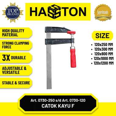 Hasston Catok Kayu F / Catok Penjepit Kayu / F-Clamp Klem F (0730) 120 x 250