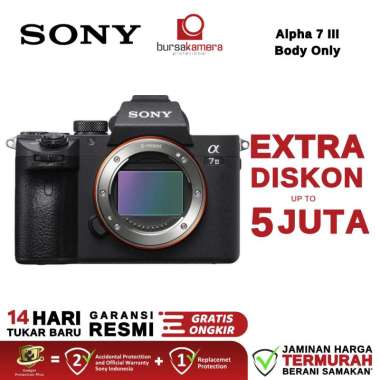 Sony Alpha A7 III / A7 Mark III / A7III Body Mirrorless GARANSI RESMI Black
