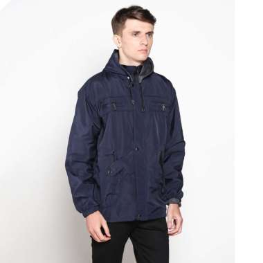 VM Parka Bolak Balik 2in1 Jaket Pria Biru dongker M