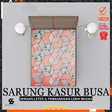 Sprei Busa/Kasur Busa Resleting Minimalis 180x200cm Tebal 20cm Sprei 60x200cm Klein Red