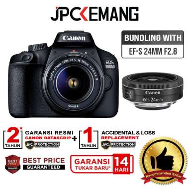 JPC KEMANG Canon EOS 3000D / Canon 3000D Kit 18-55mm III Kamera DSLR Canon / Kamera Canon DSLR GARAN