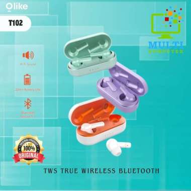 OLIKE TWS TRUE WIRELESS BLUETOOTH EARPHONE EARBUDS HEADSET T102 Ungu