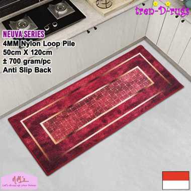 Tren-D-rugs Keset kaki eropa motif modern abstrak alas dapur panjang anti slip 50 cm x 120 cm - NMs