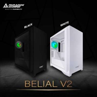 Casing Paradox Gaming Belial - ATX - Casing Gaming Belial + 1Fan - Hitam V2