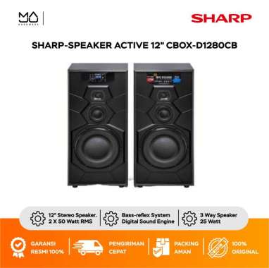 Speaker Active Sharp-12 Inch CBOX-D1280CB - Garansi Resmi