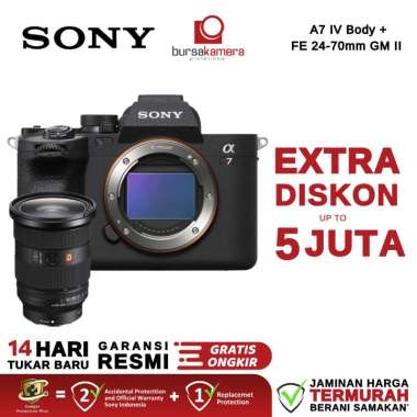 BKP Sony A7 IV BODY WITH Sony FE 24-70mm f/2.8 GM II Lens RESMI