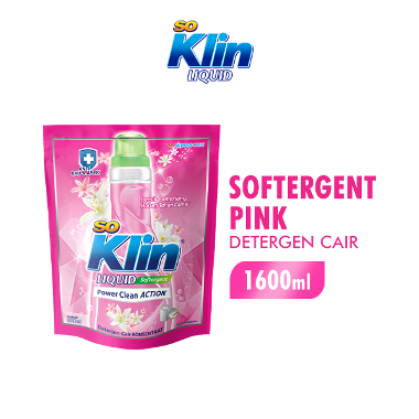 Promo Harga So Klin Liquid Detergent + Softergent Pink 1600 ml - Blibli