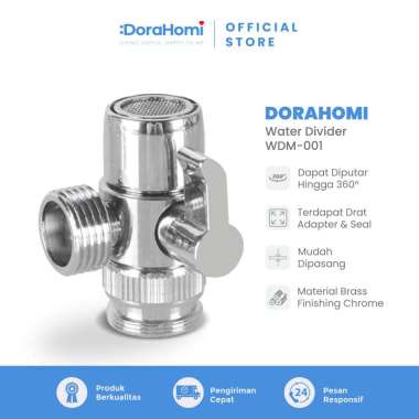 Dorahomi Adaptor Stop kran Cabang keran pemisah air konektor bidet faucet shower wastafel