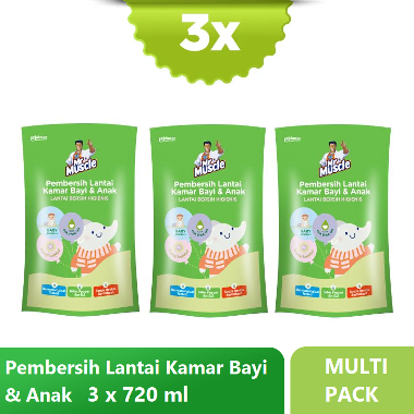 Mr. Muscle Pembersih Lantai Kamar Bayi & Anak [720 mL] isi 3 Pcs