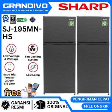 Kulkas Sharp SJ 195 MNHS Lemari Es Sharp 2 pintu Garansi Resmi SHARP - GEANDIVO WARU