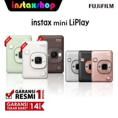 INSTAXSHOP Fujifilm Instax Mini LiPlay Hybrid Instant Kamera Misty White