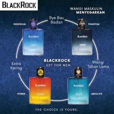 BlackRock Parfum EDT Glass Bottle 60ml - Parfum Pria Halal & Bersertifikat Absolute navy