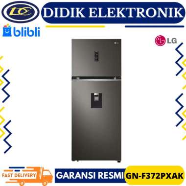 LG GNF372PXAK Kulkas 2 Pintu Dispenser 363 Liter GN-F 372 PXAK GN-F372PXAK Garansi RESMI