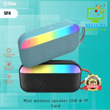 Olike speaker bluetooth Mini wireless speaker USB & TF Card SF4 Hitam