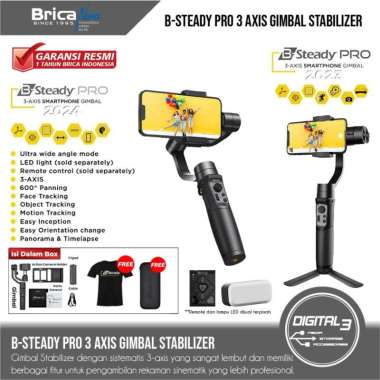 Brica B-Steady PRO 3 Axis Smartphone Gimbal Stabilizer 2024 UNIT ONLY