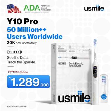 usmile Y10 PRO Sonic Electric Toothbrush Smart Screen Rechargeable for Beginners Sikat Gigi Elektrik