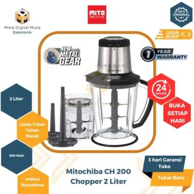 Mitochiba CH-200 Food Chopper Pencacah Makanan Silver
