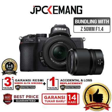 JPC KEMANG Nikon Z50 Kit Nikon Z 50 Kit 16-50mm GARANSI RESMI +Z 50mm f1.4