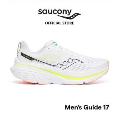 Sepatu Lari Pria SAUCONY Shoes Guide 17 Men 43 White/Black