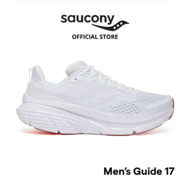 Sepatu Lari Pria SAUCONY Shoes Guide 17 Men 43 White/Gum