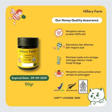 Hillary Farm Manuka Honey UMF 15+ Madu Manuka 50gr