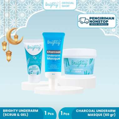 BRIGHTY CHARCOAL UNDERARM MASQUE X GLOWING UNDERARM X UNDERARM SCRUB