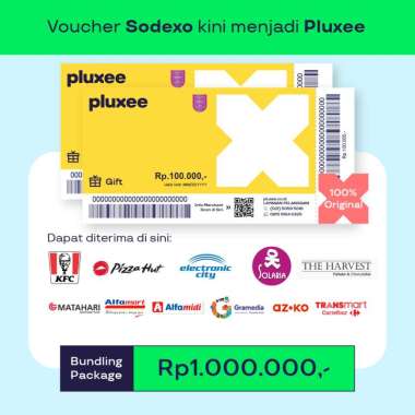 Bundling Voucher Pluxee Nominal Rp100.000 Dengan Total Nilai Rp1.000.000