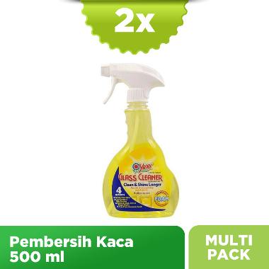 Yuri Fresh Lemon Glass Cleaner Pembersih Kaca Botol [500 mL] isi 2 Pcs