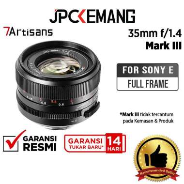 JPC KEMANG 7Artisans 35mm f1.4 Mark III for Sony FE Fullframe Lens 7Artisan 35 mm f/1.4 III GARANSI 