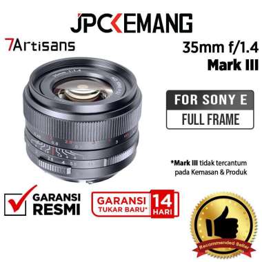 JPC KEMANG 7Artisans 35mm f1.4 Mark III for Sony FE Fullframe Lens 7Artisan 35 mm f/1.4 III GARANSI 