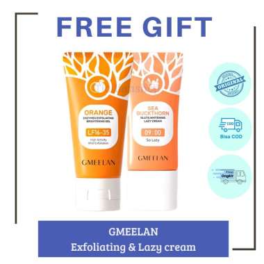 GMEELAN exfoliating gel / lazy day cream / orange exfoliating whitening gel / gluta whitening lazy c