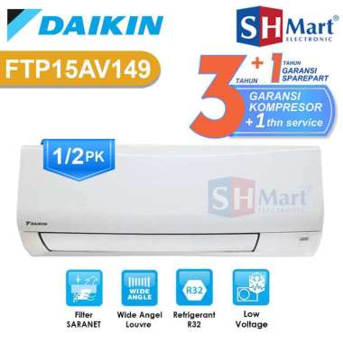 AC DAIKIN 1/2 PK FTP-15AV14 / 15AV MALAYSIA GARANSI RESMI (MEDAN)