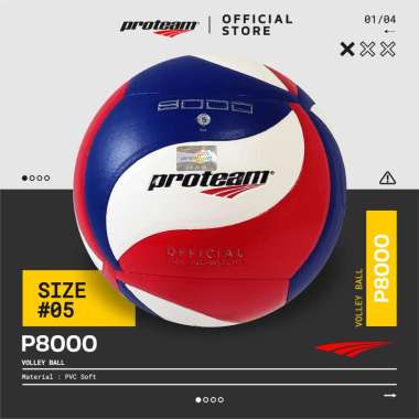 Proteam Bola Voli V-8000 Soft Red-Blue-White