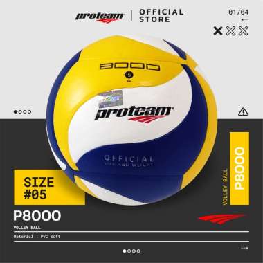 Proteam Bola Voli V-8000 Soft Yellow-Blue-White