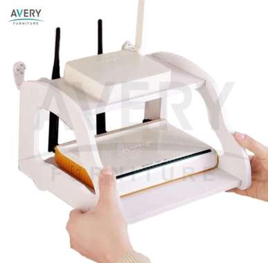 Avery - PRO 009 - Rak Dinding WIFI / Rak Dinding Desktop Storage Minimalis