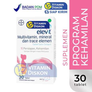 ELEVIT MULTIVITAMIN/ MINERAL/ TRACE ELEMEN DAN VITAMIN D3 1000 IU | PROMIL, ASAM FOLAT, KEHAMILAN (3
