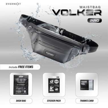 EVERNEXT - TAS SELEMPANG ANTI AIR WAIST BAG WATERPROOF VOLKER SLING BAG PRIA ANTI AIR WAIST BAG DIST