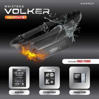 EVERNEXT - TAS SELEMPANG ANTI AIR WAIST BAG WATERPROOF VOLKER SLING BAG PRIA ANTI AIR WAIST BAG DIST