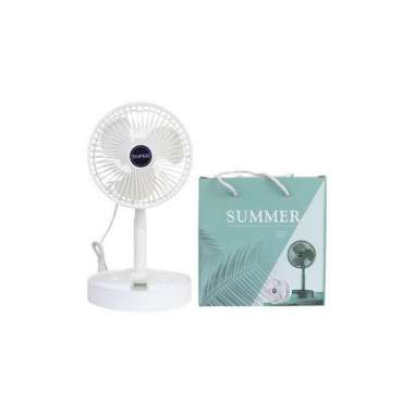 OEM ONE-C1018 Kipas Angin Lipat 180 Derajat Portable USB Charger With Phone Holder / Folding Fan 180
