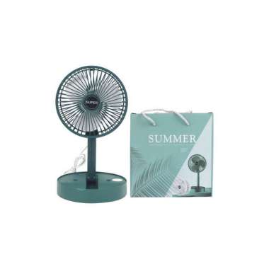OEM ONE-C1018 Kipas Angin Lipat 180 Derajat Portable USB Charger With Phone Holder / Folding Fan 180