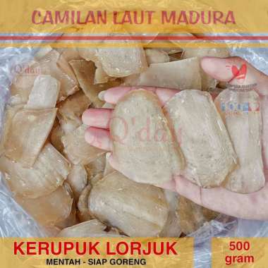 Kerupuk Lorjuk Kerang Bambu Mentah Siap Goreng Camilan Laut Madura Oleh-oleh Khas - 500gr Snack Food