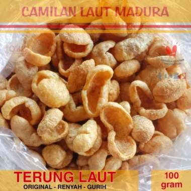Terung Teripang Bola Bebas Gluten Camilan Laut Madura Oleh-oleh Khas - 100gr Snack Food Makanan Cemi