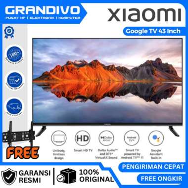TV LED Mi TV A 43 Inch L43M8 Google TV Garansi Resmi - Grandivo Google TV L43MA Bonus Bracket Packin