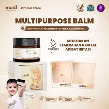 Moell Physical Sunscreen Anak dan Bayi SPF 50 PA ++++ 30 ml Water Resistant Anti UV Shield Baby SunB