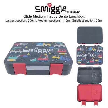 Smiggle Kotak Makan Lunch Box Bento Box Bekal Anak Kendaraan